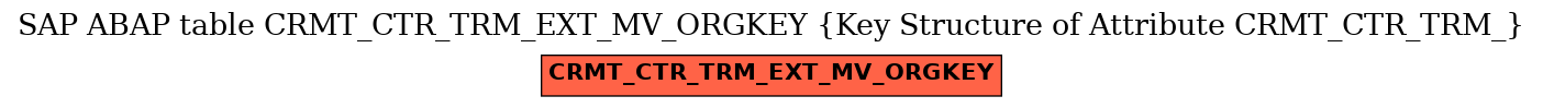 E-R Diagram for table CRMT_CTR_TRM_EXT_MV_ORGKEY (Key Structure of Attribute CRMT_CTR_TRM_)