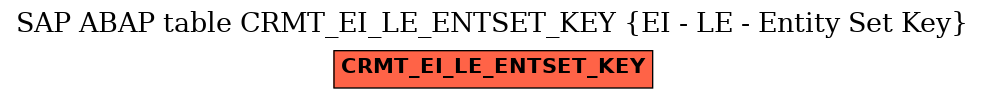 E-R Diagram for table CRMT_EI_LE_ENTSET_KEY (EI - LE - Entity Set Key)