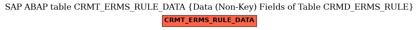 E-R Diagram for table CRMT_ERMS_RULE_DATA (Data (Non-Key) Fields of Table CRMD_ERMS_RULE)