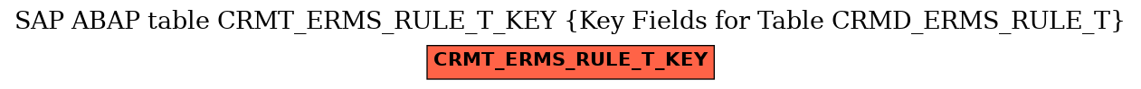 E-R Diagram for table CRMT_ERMS_RULE_T_KEY (Key Fields for Table CRMD_ERMS_RULE_T)
