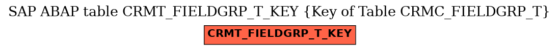 E-R Diagram for table CRMT_FIELDGRP_T_KEY (Key of Table CRMC_FIELDGRP_T)