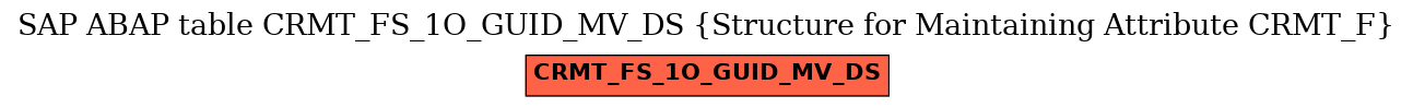 E-R Diagram for table CRMT_FS_1O_GUID_MV_DS (Structure for Maintaining Attribute CRMT_F)
