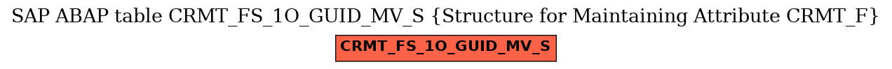 E-R Diagram for table CRMT_FS_1O_GUID_MV_S (Structure for Maintaining Attribute CRMT_F)