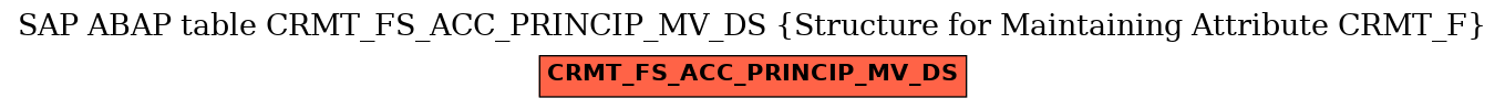 E-R Diagram for table CRMT_FS_ACC_PRINCIP_MV_DS (Structure for Maintaining Attribute CRMT_F)
