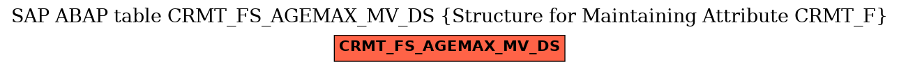 E-R Diagram for table CRMT_FS_AGEMAX_MV_DS (Structure for Maintaining Attribute CRMT_F)