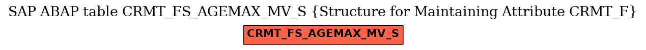 E-R Diagram for table CRMT_FS_AGEMAX_MV_S (Structure for Maintaining Attribute CRMT_F)
