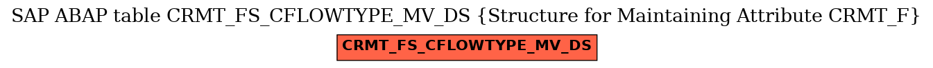 E-R Diagram for table CRMT_FS_CFLOWTYPE_MV_DS (Structure for Maintaining Attribute CRMT_F)