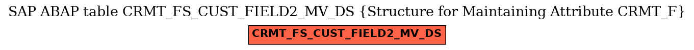 E-R Diagram for table CRMT_FS_CUST_FIELD2_MV_DS (Structure for Maintaining Attribute CRMT_F)