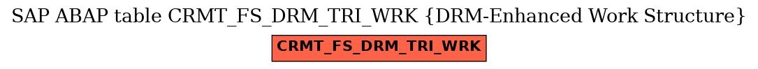 E-R Diagram for table CRMT_FS_DRM_TRI_WRK (DRM-Enhanced Work Structure)