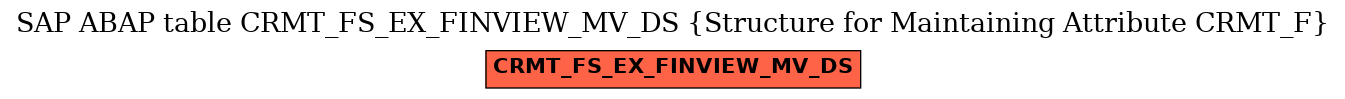 E-R Diagram for table CRMT_FS_EX_FINVIEW_MV_DS (Structure for Maintaining Attribute CRMT_F)