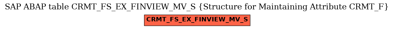 E-R Diagram for table CRMT_FS_EX_FINVIEW_MV_S (Structure for Maintaining Attribute CRMT_F)