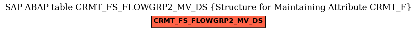 E-R Diagram for table CRMT_FS_FLOWGRP2_MV_DS (Structure for Maintaining Attribute CRMT_F)