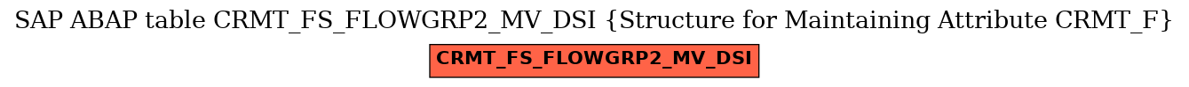 E-R Diagram for table CRMT_FS_FLOWGRP2_MV_DSI (Structure for Maintaining Attribute CRMT_F)