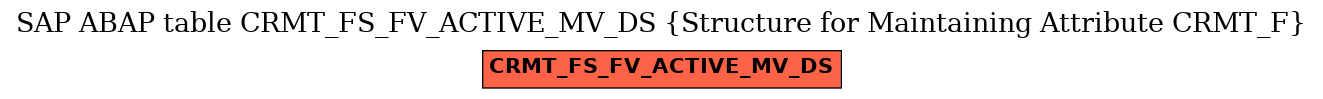 E-R Diagram for table CRMT_FS_FV_ACTIVE_MV_DS (Structure for Maintaining Attribute CRMT_F)