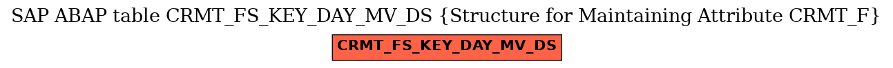 E-R Diagram for table CRMT_FS_KEY_DAY_MV_DS (Structure for Maintaining Attribute CRMT_F)