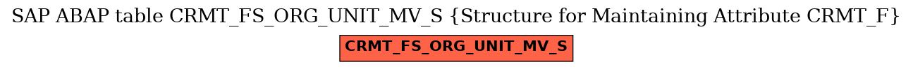 E-R Diagram for table CRMT_FS_ORG_UNIT_MV_S (Structure for Maintaining Attribute CRMT_F)