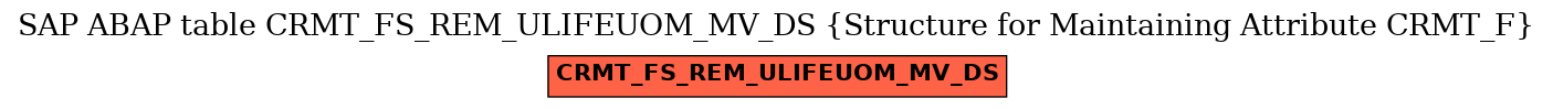 E-R Diagram for table CRMT_FS_REM_ULIFEUOM_MV_DS (Structure for Maintaining Attribute CRMT_F)