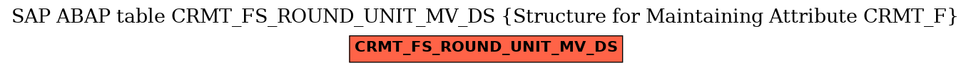 E-R Diagram for table CRMT_FS_ROUND_UNIT_MV_DS (Structure for Maintaining Attribute CRMT_F)