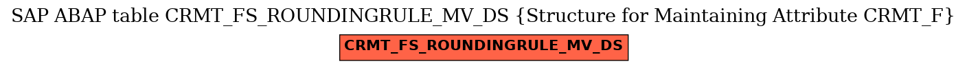 E-R Diagram for table CRMT_FS_ROUNDINGRULE_MV_DS (Structure for Maintaining Attribute CRMT_F)