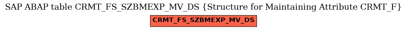 E-R Diagram for table CRMT_FS_SZBMEXP_MV_DS (Structure for Maintaining Attribute CRMT_F)