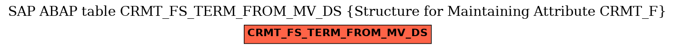 E-R Diagram for table CRMT_FS_TERM_FROM_MV_DS (Structure for Maintaining Attribute CRMT_F)