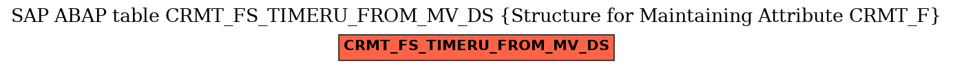 E-R Diagram for table CRMT_FS_TIMERU_FROM_MV_DS (Structure for Maintaining Attribute CRMT_F)