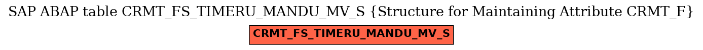 E-R Diagram for table CRMT_FS_TIMERU_MANDU_MV_S (Structure for Maintaining Attribute CRMT_F)