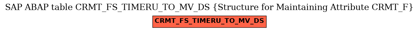 E-R Diagram for table CRMT_FS_TIMERU_TO_MV_DS (Structure for Maintaining Attribute CRMT_F)