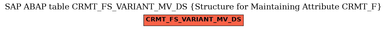 E-R Diagram for table CRMT_FS_VARIANT_MV_DS (Structure for Maintaining Attribute CRMT_F)