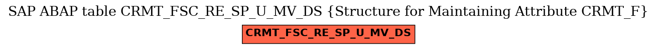 E-R Diagram for table CRMT_FSC_RE_SP_U_MV_DS (Structure for Maintaining Attribute CRMT_F)