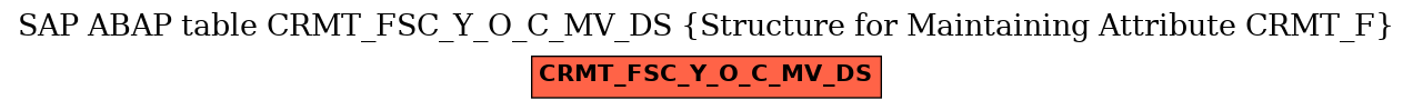 E-R Diagram for table CRMT_FSC_Y_O_C_MV_DS (Structure for Maintaining Attribute CRMT_F)