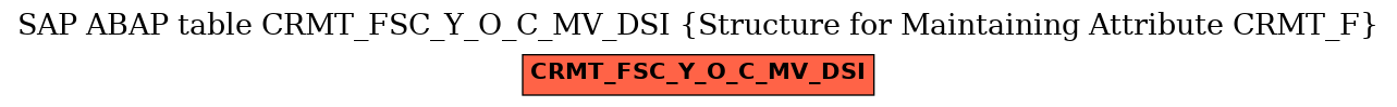 E-R Diagram for table CRMT_FSC_Y_O_C_MV_DSI (Structure for Maintaining Attribute CRMT_F)