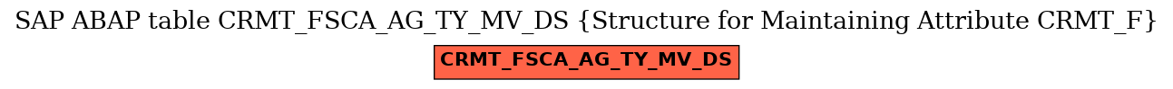 E-R Diagram for table CRMT_FSCA_AG_TY_MV_DS (Structure for Maintaining Attribute CRMT_F)
