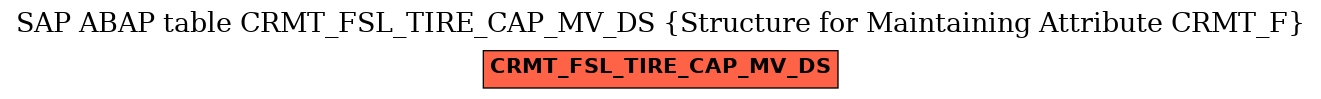 E-R Diagram for table CRMT_FSL_TIRE_CAP_MV_DS (Structure for Maintaining Attribute CRMT_F)