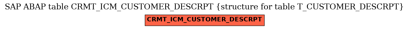 E-R Diagram for table CRMT_ICM_CUSTOMER_DESCRPT (structure for table T_CUSTOMER_DESCRPT)