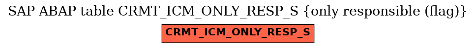 E-R Diagram for table CRMT_ICM_ONLY_RESP_S (only responsible (flag))