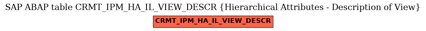 E-R Diagram for table CRMT_IPM_HA_IL_VIEW_DESCR (Hierarchical Attributes - Description of View)