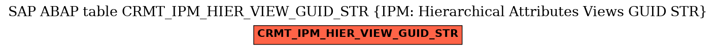 E-R Diagram for table CRMT_IPM_HIER_VIEW_GUID_STR (IPM: Hierarchical Attributes Views GUID STR)