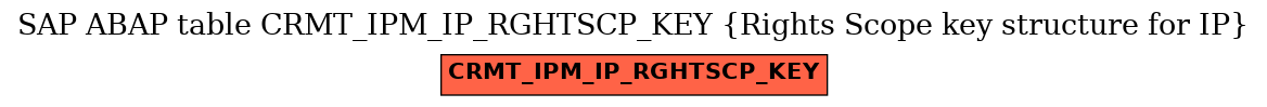 E-R Diagram for table CRMT_IPM_IP_RGHTSCP_KEY (Rights Scope key structure for IP)