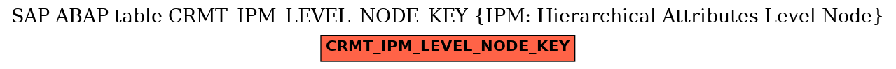 E-R Diagram for table CRMT_IPM_LEVEL_NODE_KEY (IPM: Hierarchical Attributes Level Node)