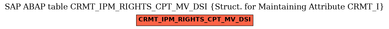 E-R Diagram for table CRMT_IPM_RIGHTS_CPT_MV_DSI (Struct. for Maintaining Attribute CRMT_I)