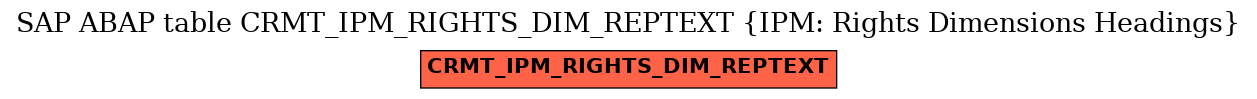 E-R Diagram for table CRMT_IPM_RIGHTS_DIM_REPTEXT (IPM: Rights Dimensions Headings)