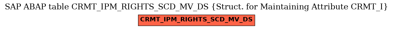 E-R Diagram for table CRMT_IPM_RIGHTS_SCD_MV_DS (Struct. for Maintaining Attribute CRMT_I)