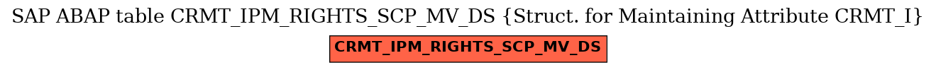 E-R Diagram for table CRMT_IPM_RIGHTS_SCP_MV_DS (Struct. for Maintaining Attribute CRMT_I)