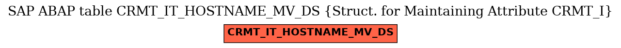 E-R Diagram for table CRMT_IT_HOSTNAME_MV_DS (Struct. for Maintaining Attribute CRMT_I)