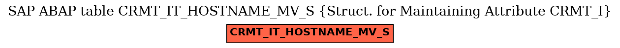 E-R Diagram for table CRMT_IT_HOSTNAME_MV_S (Struct. for Maintaining Attribute CRMT_I)