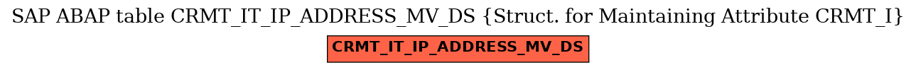 E-R Diagram for table CRMT_IT_IP_ADDRESS_MV_DS (Struct. for Maintaining Attribute CRMT_I)