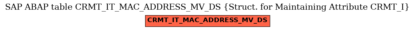 E-R Diagram for table CRMT_IT_MAC_ADDRESS_MV_DS (Struct. for Maintaining Attribute CRMT_I)