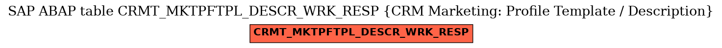 E-R Diagram for table CRMT_MKTPFTPL_DESCR_WRK_RESP (CRM Marketing: Profile Template / Description)