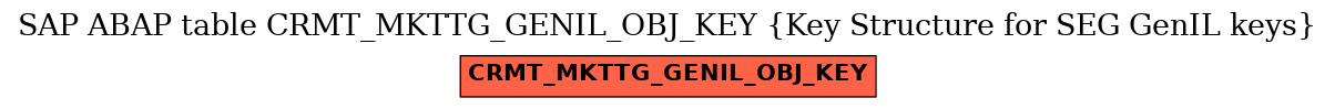 E-R Diagram for table CRMT_MKTTG_GENIL_OBJ_KEY (Key Structure for SEG GenIL keys)
